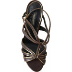 Dolce & Gabbana Brown Ankle Strap Stiletto Heels Sandals Shoes LA10384-39