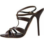 Dolce & Gabbana Brown Ankle Strap Stiletto Heels Sandals Shoes LA10384-39