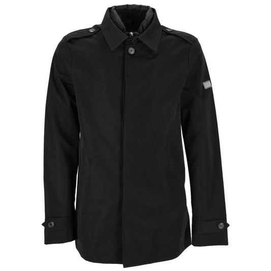Yes Zee Black Polyester Jacket YE-14587-S