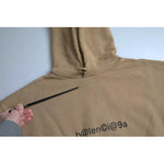 Balenciaga Brown Cotton Symbolic Molleton Bouclette Hooded Sweater TSH84962-L