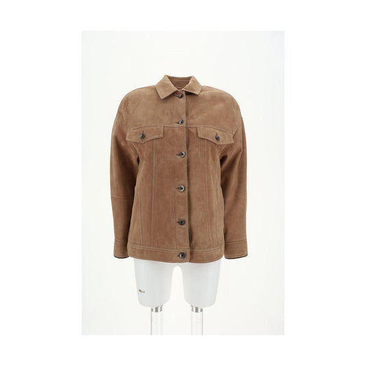 Brunello Cucinelli Suede leather Jacket BR-MPCAI7326C2867-IT44 | L