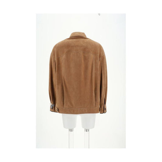 Brunello Cucinelli Suede leather Jacket BR-MPCAI7326C2867-IT44 | L