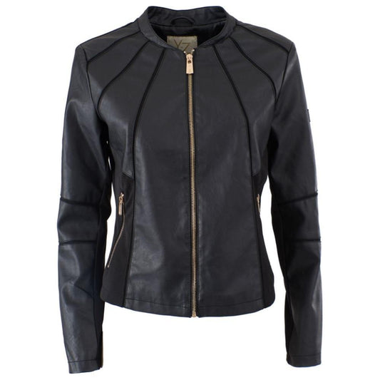 Yes Zee Black Polyethylene Jackets & Coat YE-14608-XL