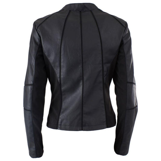 Yes Zee Black Polyethylene Jackets & Coat YE-14608-XL