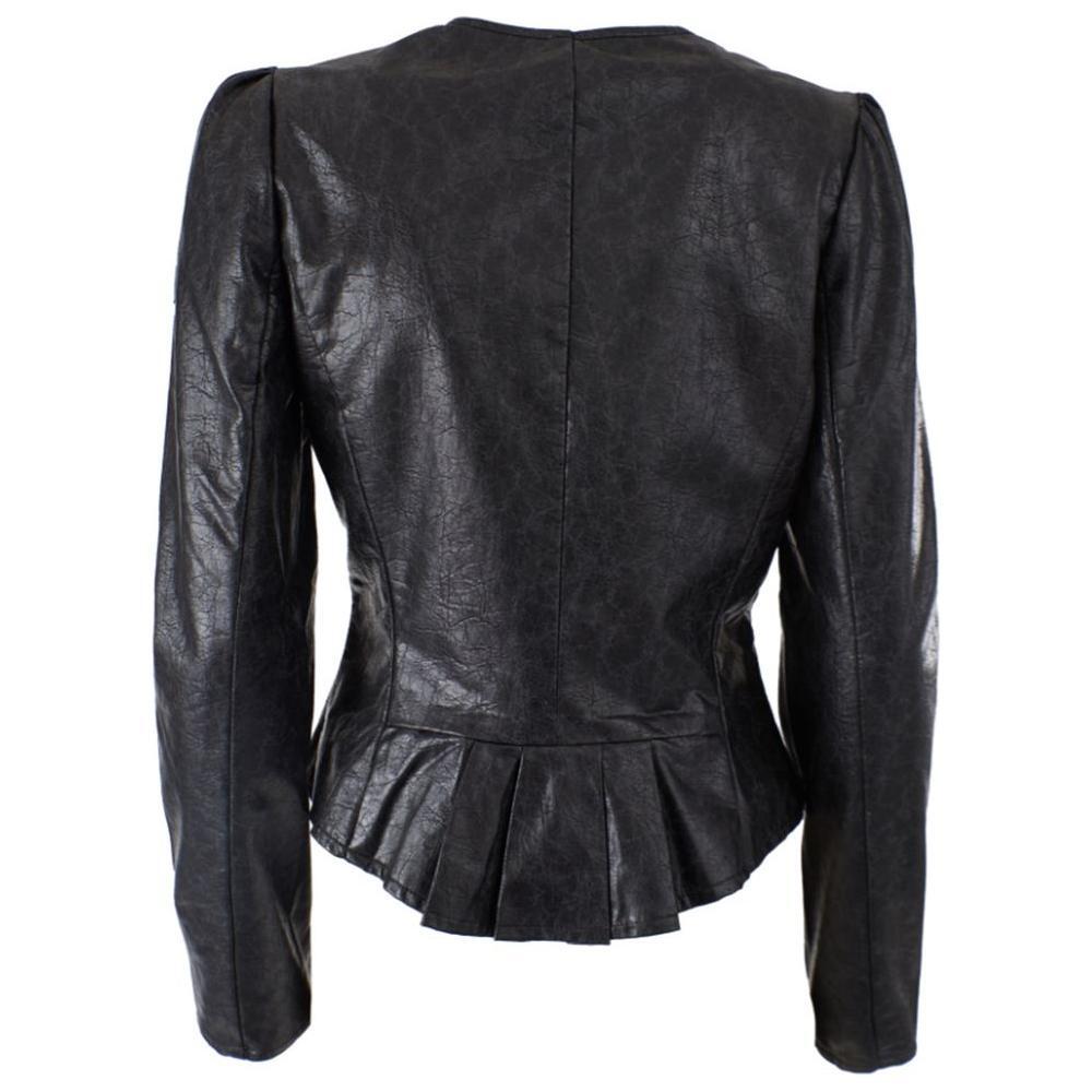 Yes Zee Black Polyethylene Jackets & Coat YE-14611-S