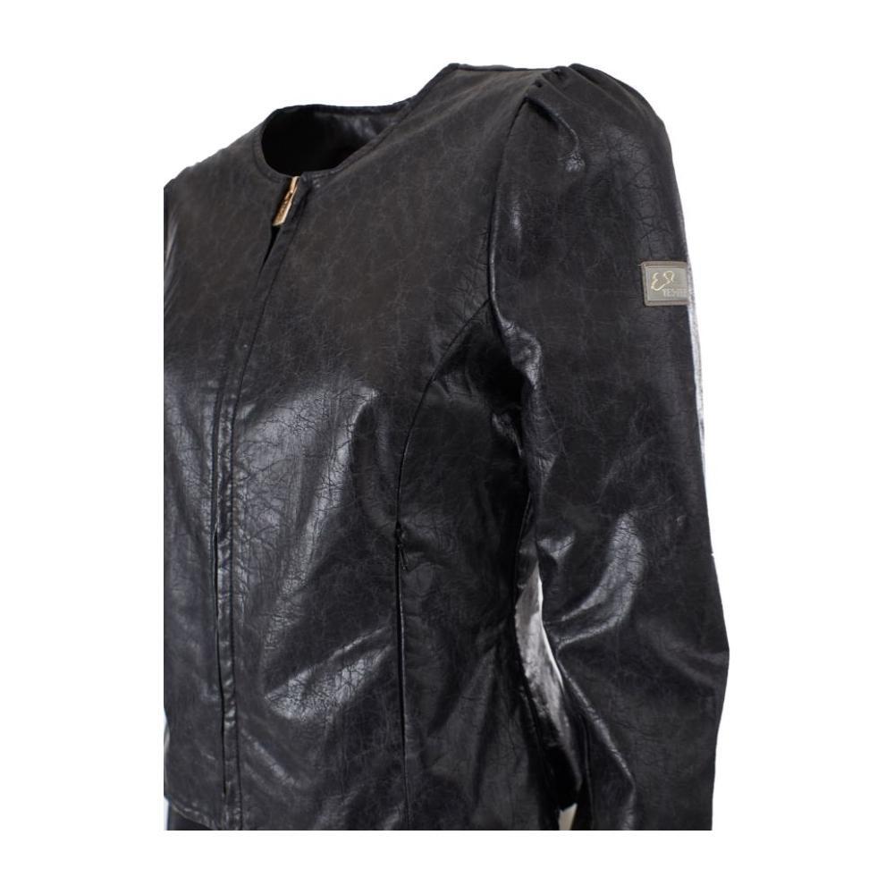 Yes Zee Black Polyethylene Jackets & Coat YE-14611-S