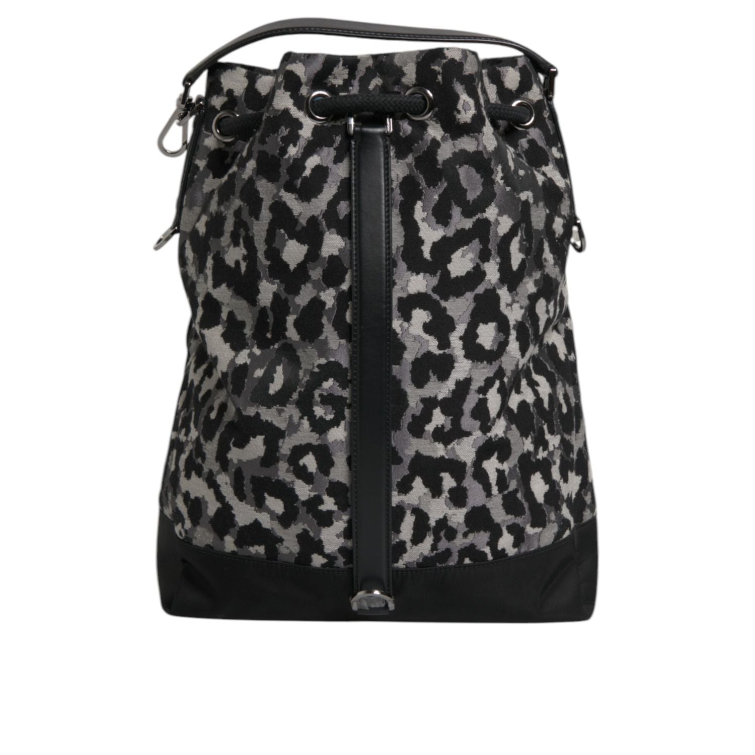 Front view with bag zipped and handles upright.
