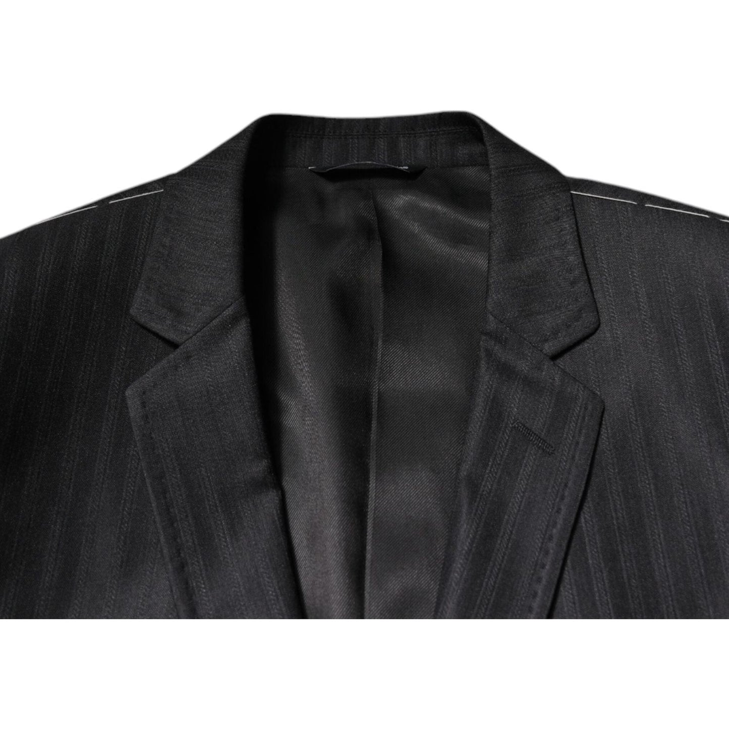 Dolce & Gabbana Black Stripe Wool Single Breasted Blazer JKT2535 -54