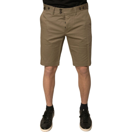 Dolce & Gabbana Brown Chino Cotton Stretch Casual Shorts PAN75656-50