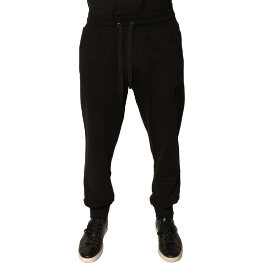 Dolce & Gabbana Black Cotton Jogger Men Sweatpants Pants PAN75665-50