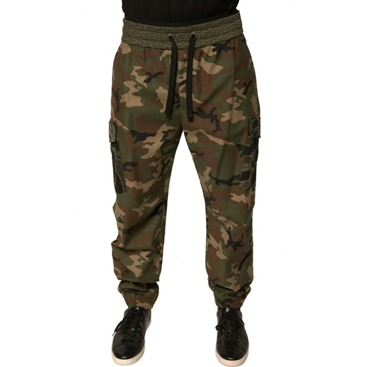 Dolce & Gabbana Multicolor Camouflage Cargo Sweatpants Pants PAN75689-50