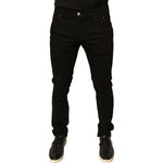 Dolce & Gabbana Black Logo Cotton Stretch Skinny Denim Jeans PAN75710-50
