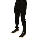 Dolce & Gabbana Black Logo Cotton Stretch Skinny Denim Jeans PAN75710-50