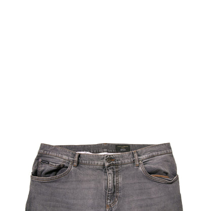 Dolce & Gabbana Gray Logo Cotton Stretch Skinny Denim Jeans