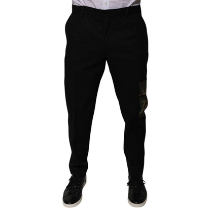 Dolce & Gabbana Black Cotton Men Cargo Casual Pants