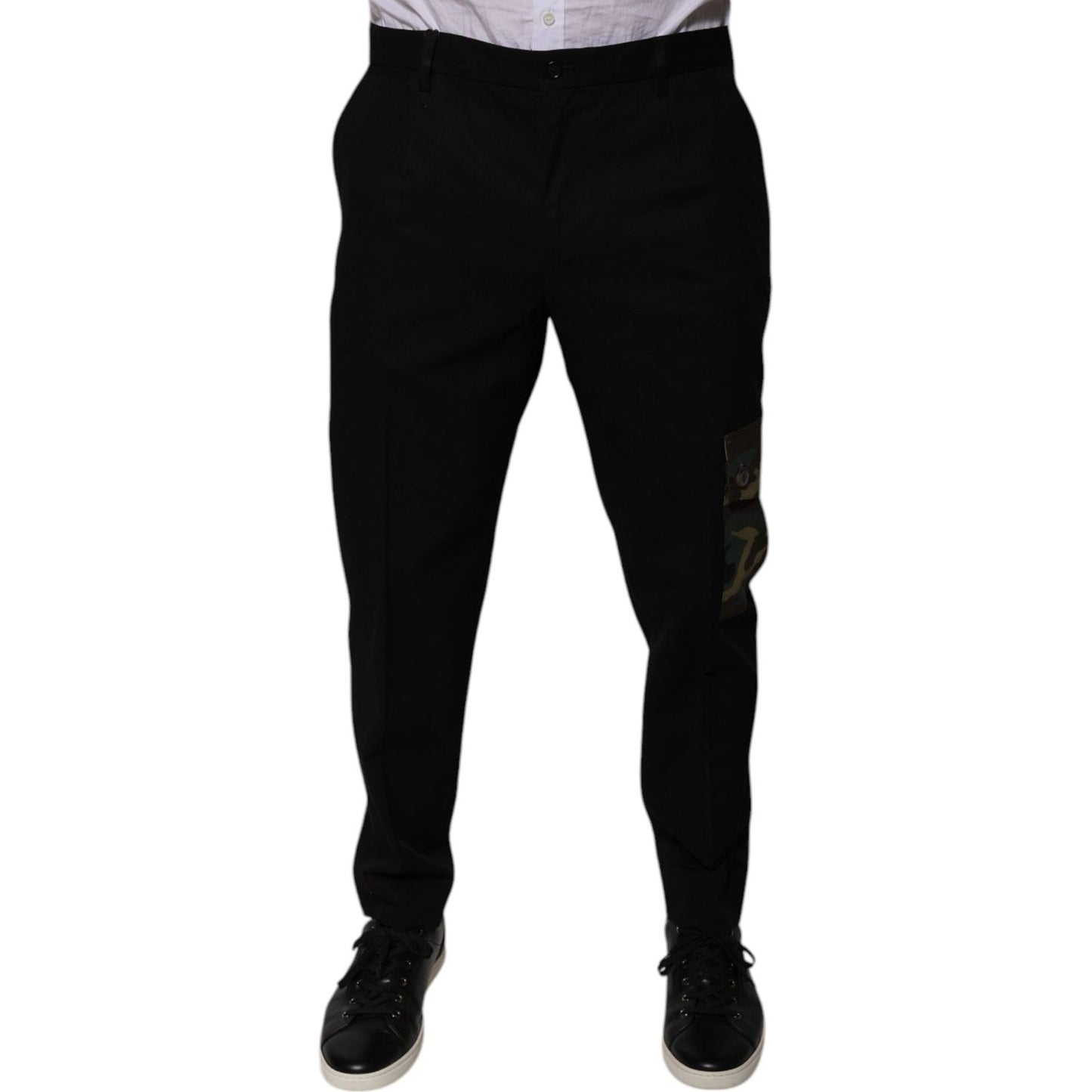 Dolce & Gabbana Black Cotton Men Cargo Casual Pants PAN75763-48