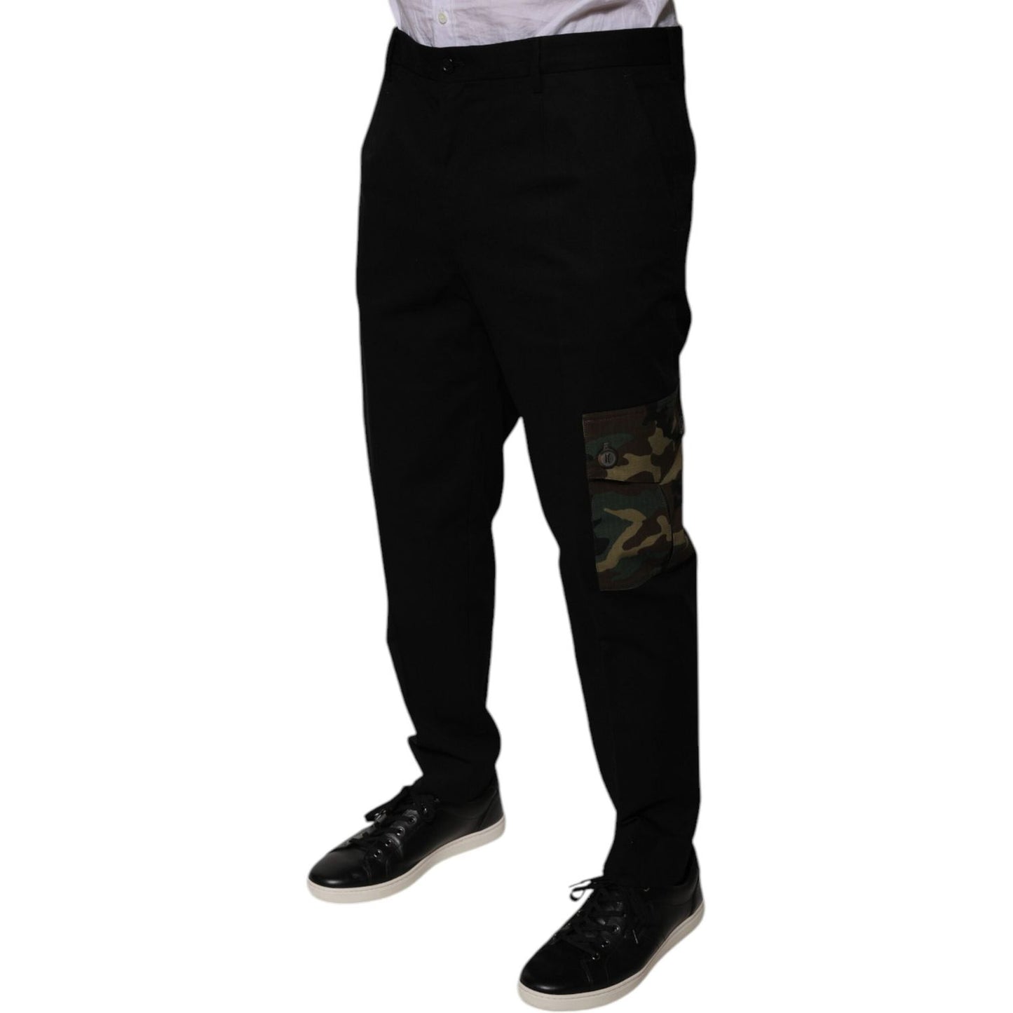 Dolce & Gabbana Black Cotton Men Cargo Casual Pants PAN75763-48