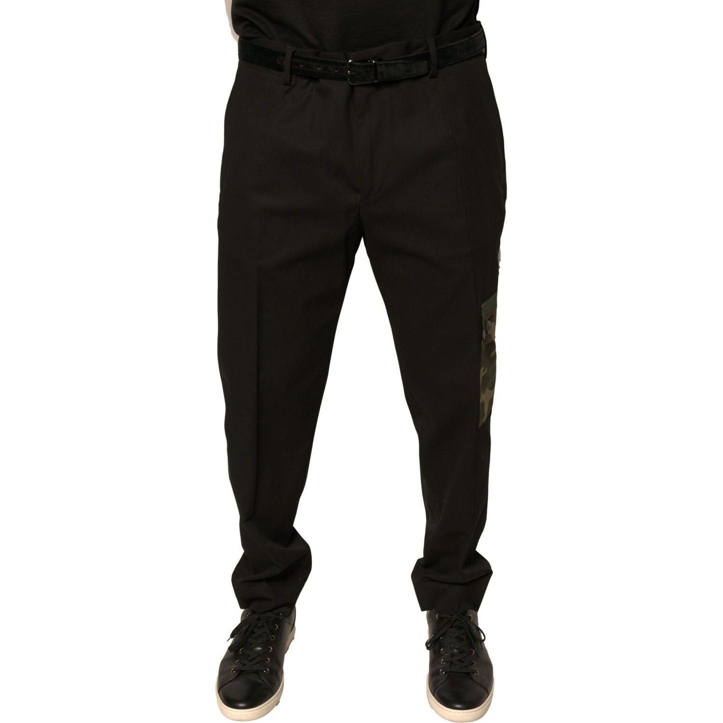 Dolce & Gabbana Black Cotton Men Cargo Casual Pants PAN75763-48