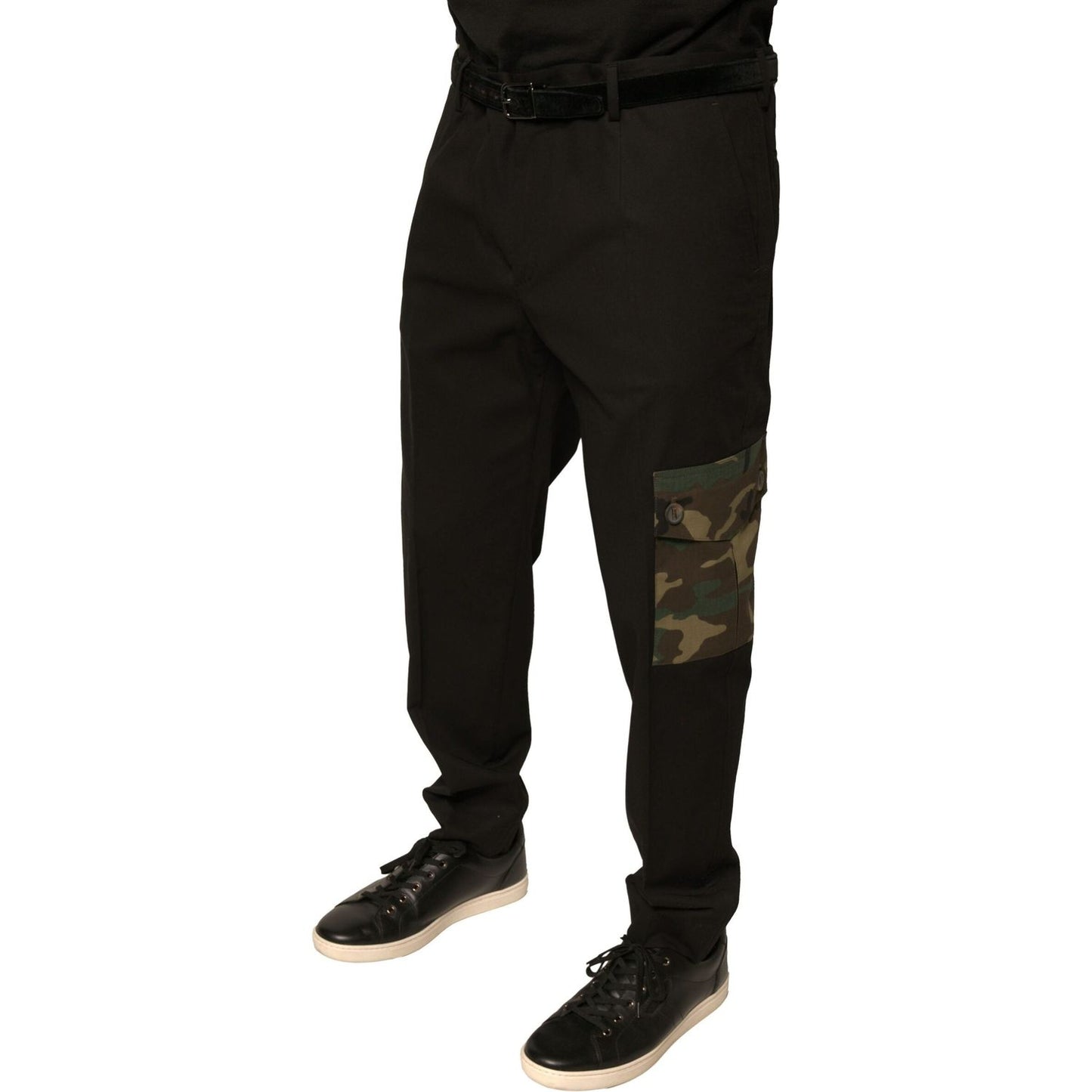Dolce & Gabbana Black Cotton Men Cargo Casual Pants PAN75763-48