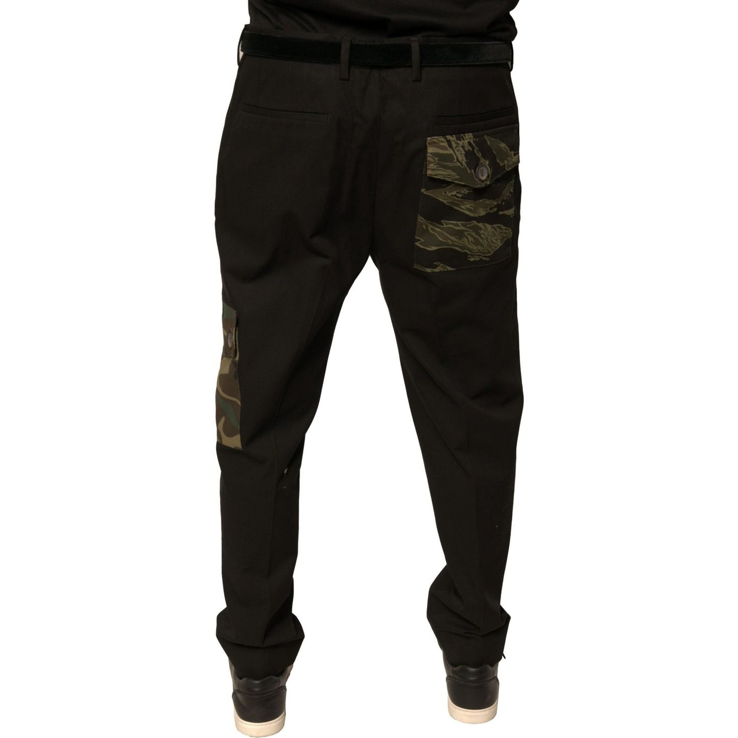 Dolce & Gabbana Black Cotton Men Cargo Casual Pants PAN75763-48