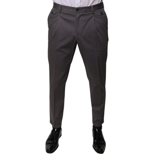 Dolce & Gabbana Dark Gray Mid Waist Dress Pants PAN75769-48