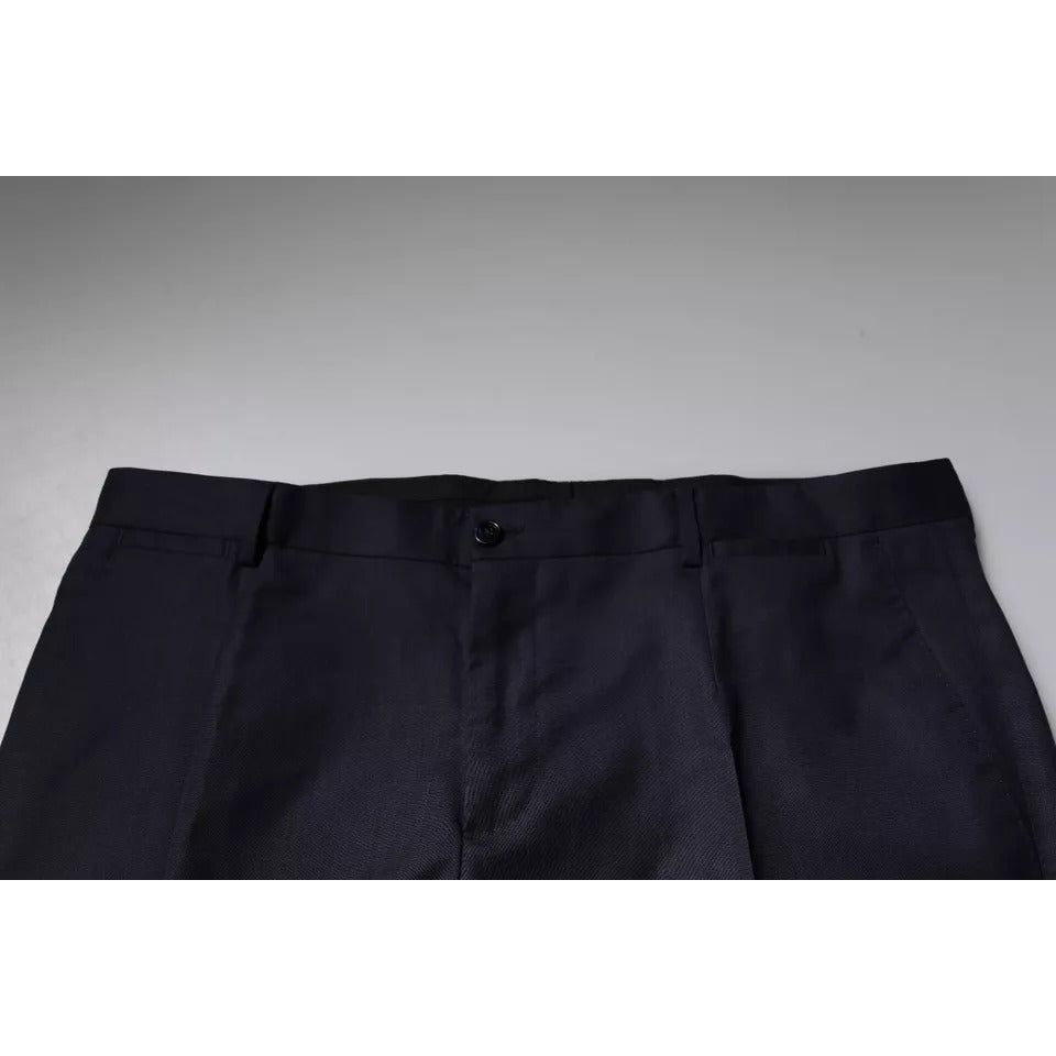 Dolce & Gabbana Dark Blue Tapered Formal Dress Pants PAN75775-56