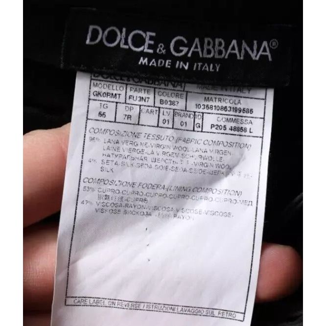 Dolce & Gabbana Dark Blue Tapered Formal Dress Pants PAN75775-56