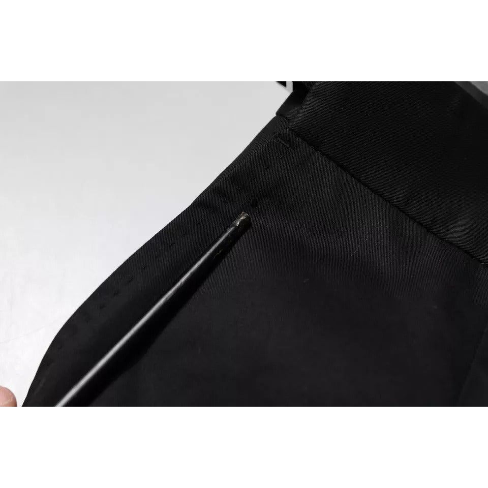 Dolce & Gabbana Black Cotton Tapered Formal Dress Pants PAN75783-50