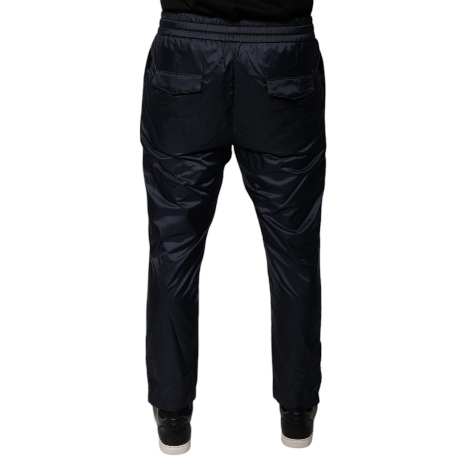 Dolce & Gabbana Dark Blue Cotton Skinny Sweatpants Pants