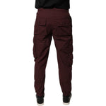 Dolce & Gabbana Bordeaux Cotton Cargo Jogger Sweatpants Pants PAN75800-44