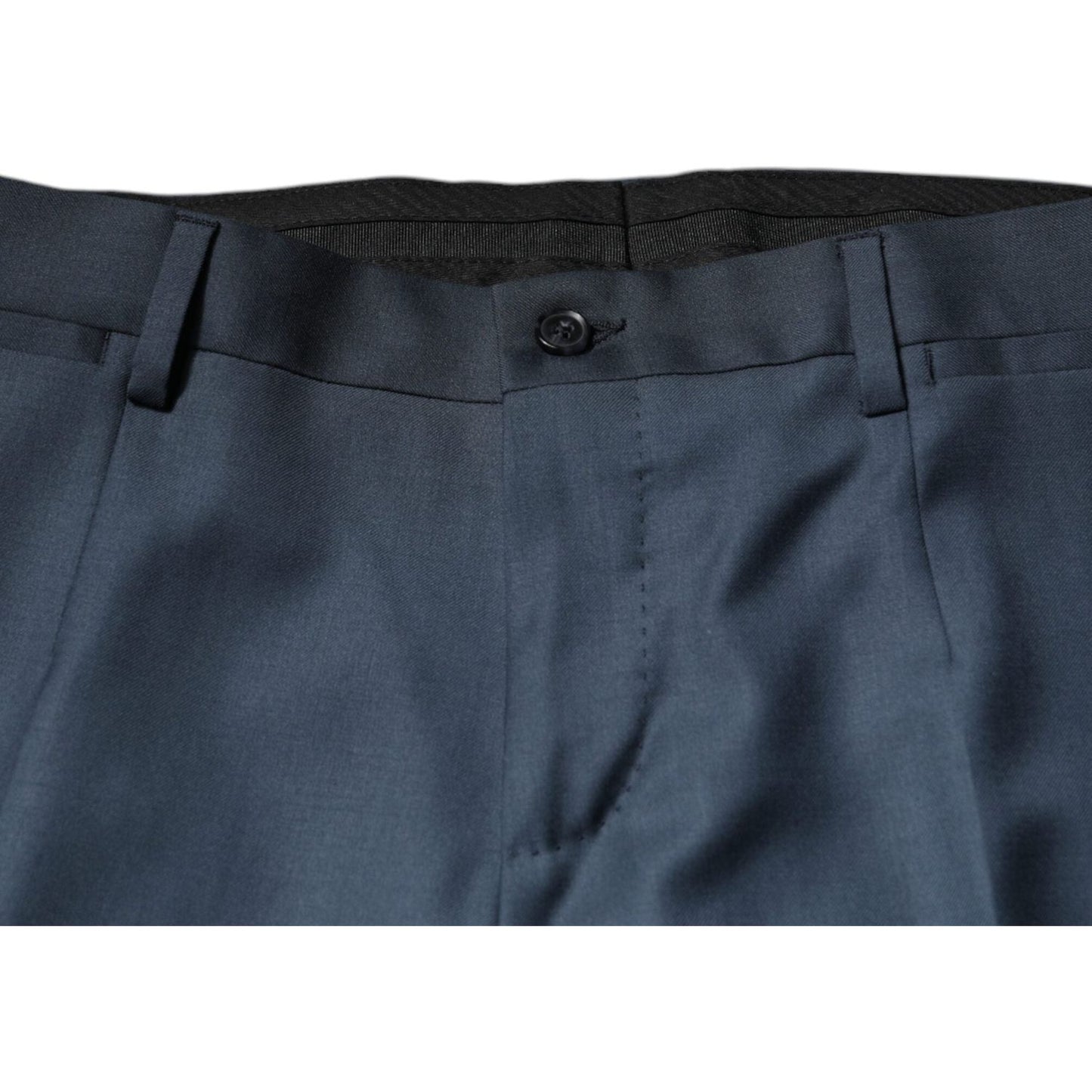 Dolce & Gabbana Blue Wool Tapered Formal Dress Pants PAN75806-48