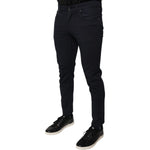 Dolce & Gabbana Black Logo Cotton Stretch Skinny Denim Jeans PAN75809-46