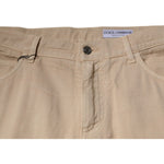 Dolce & Gabbana Beige Cotton Mid Waist Skinny Denim Jeans PAN75831-52