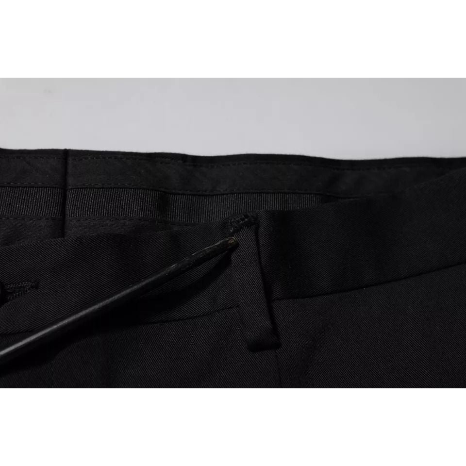 Dolce & Gabbana Black Tapered Formal Dress Pants