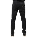 Dolce & Gabbana Black Cotton Logo Plaque Regular Denim Jeans PAN75887-48