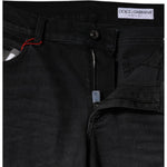 Dolce & Gabbana Black Cotton Logo Plaque Regular Denim Jeans PAN75887-48