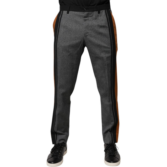 Dolce & Gabbana Multicolor Cotton Tapered Dress Formal Pants PAN75917-50