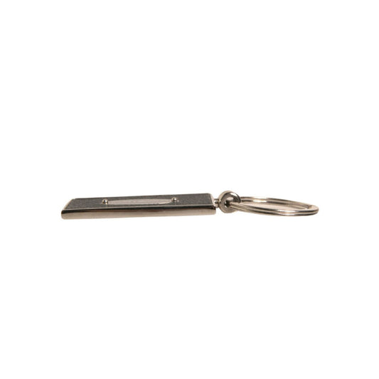 Dolce & Gabbana Black Leather Logo Metal Ring Keychain Keyring SMY10576
