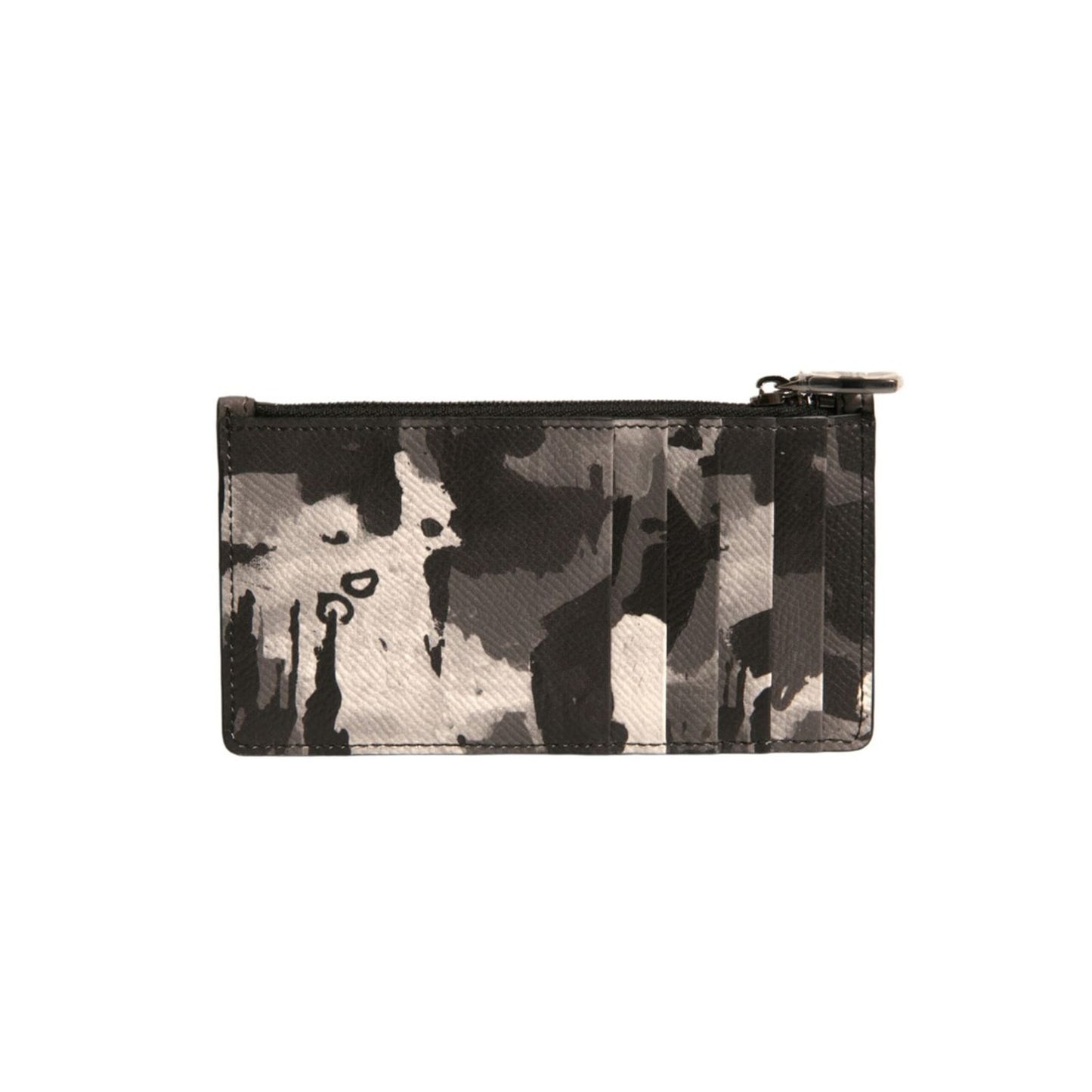 Dolce & Gabbana Multicolor Camouflage Logo Plaque Coin Purse Wallet