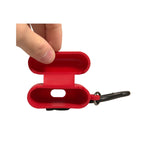 Dolce & Gabbana Red Silicone Rubber Logo Embossed Airpods Case SMY10598