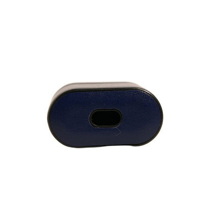 Dolce & Gabbana Blue Leather Logo Print Flip Holder Airpods Case