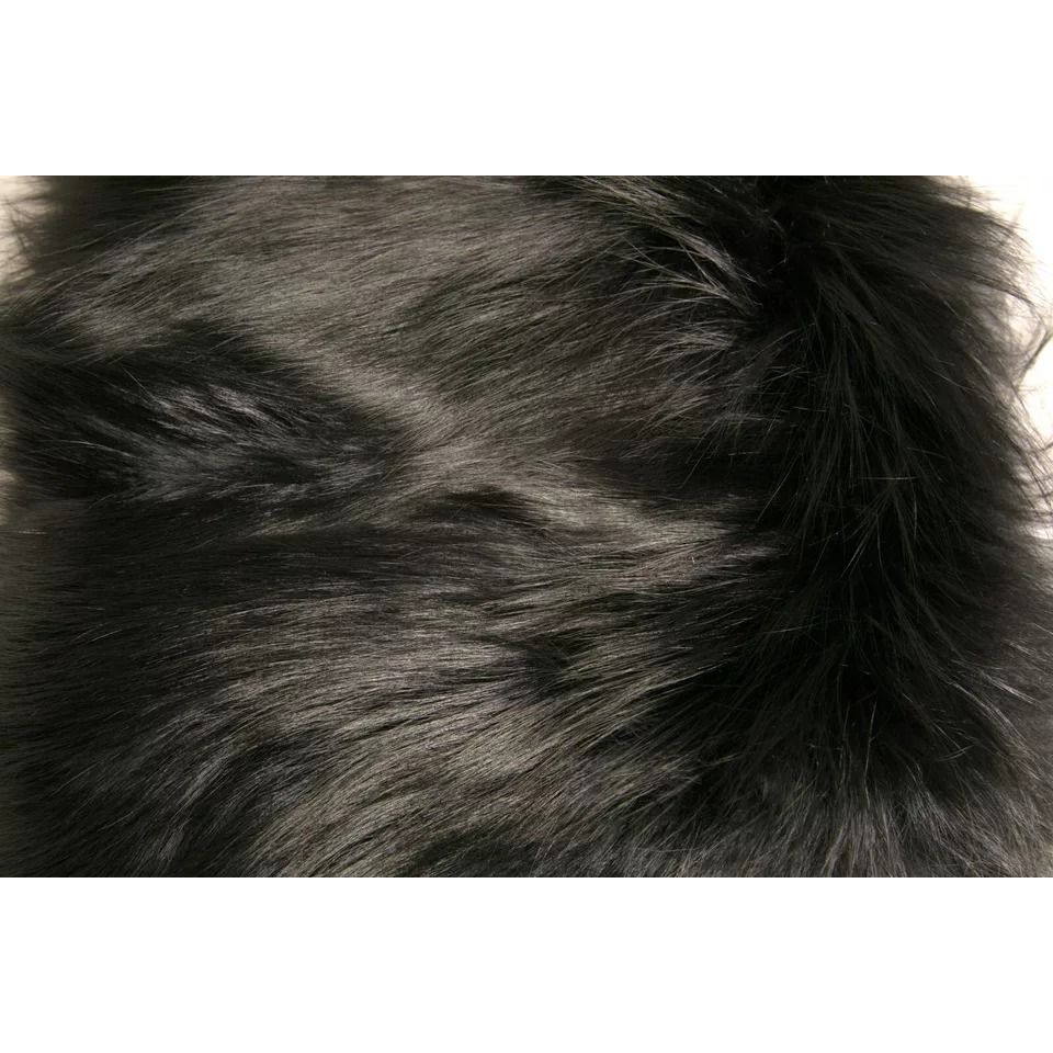 Dolce & Gabbana Black Fur Shoulder Collar Wrap Shawl Scarf