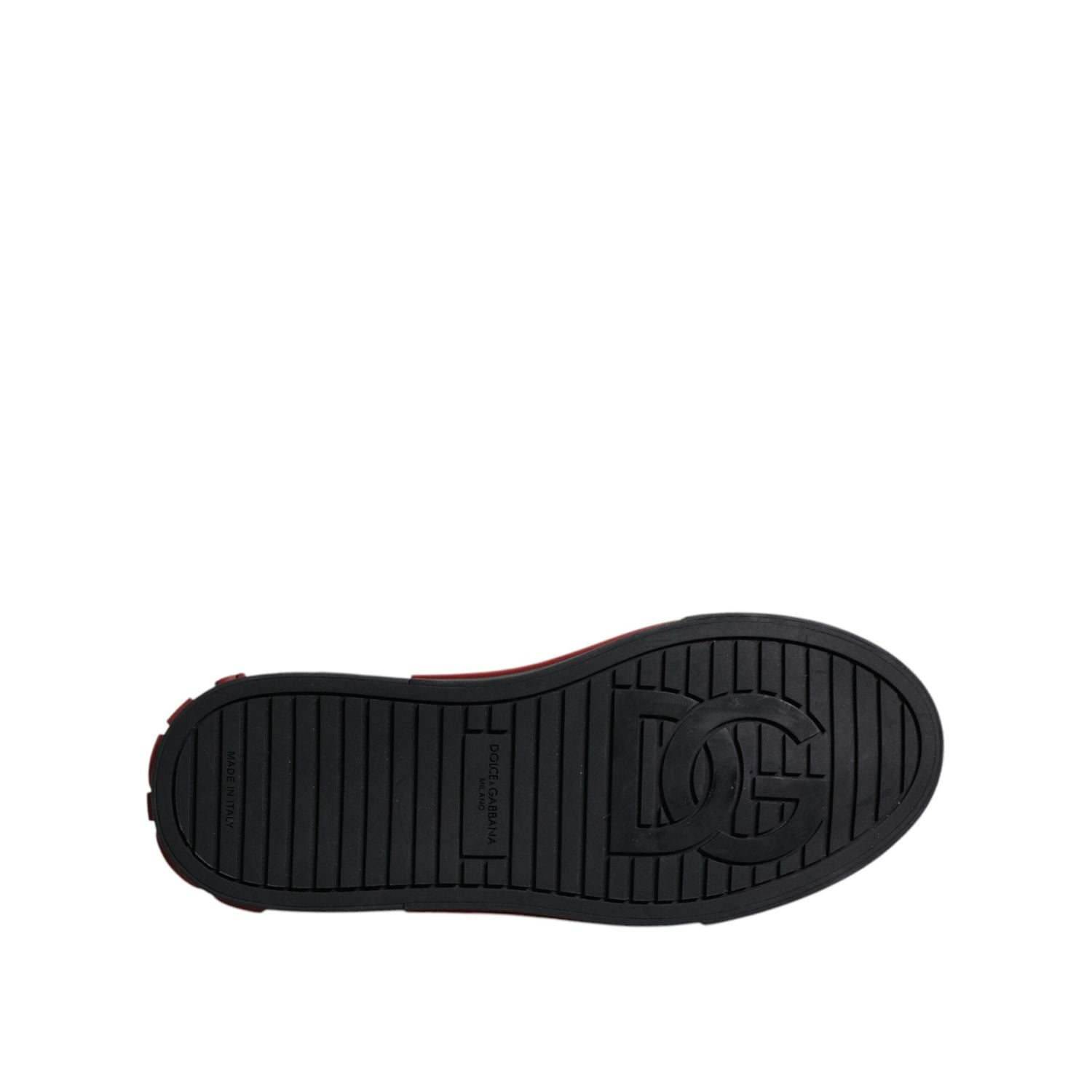 Dolce & Gabbana Red Black Leopard Cotton Men Low Top Sneakers Shoes