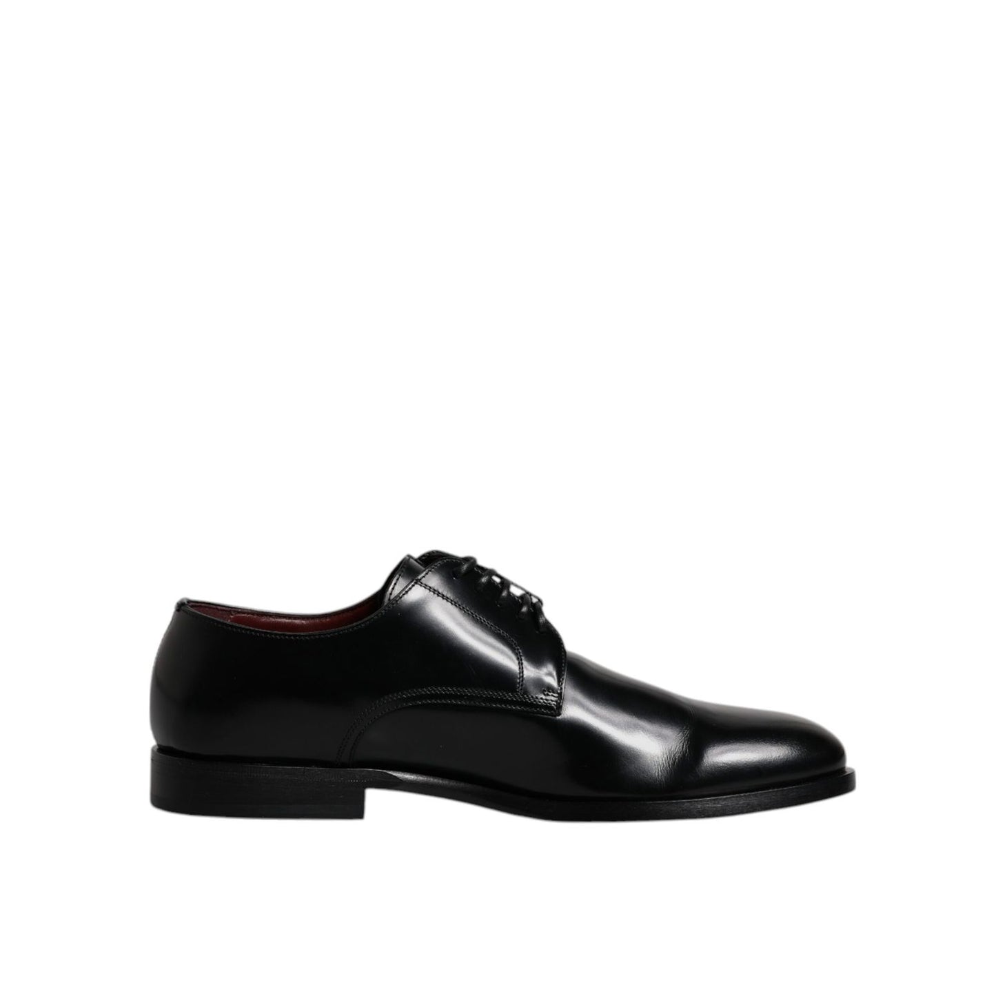 Dolce & Gabbana Black Calfskin Leather Derby Lace Up Formal Dress Shoes