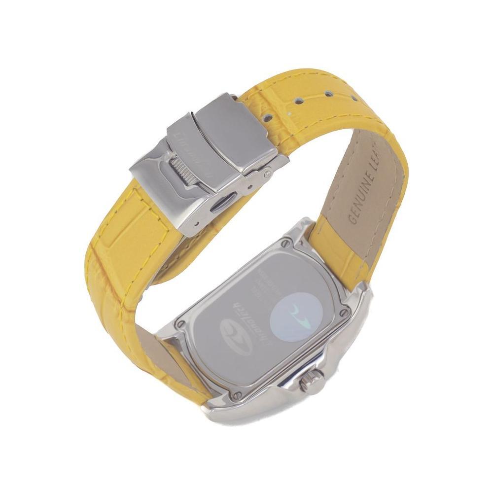 Chronotech Yellow Leather Dress Watch