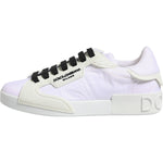 Dolce & Gabbana White Nylon Leather Low Top Sneakers Shoes MV6654-39
