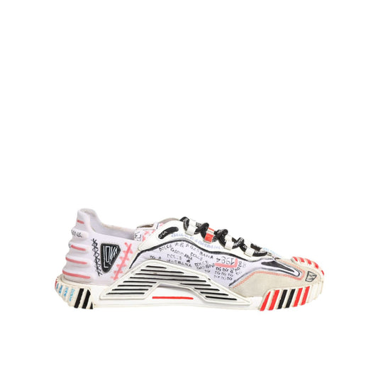 Dolce & Gabbana Multicolor Suede Fabric NS1 Sneakers Shoes MV6688-42.5