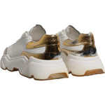 Dolce & Gabbana White Gold DAYMASTER Leather Sneakers Shoes MV6781-42