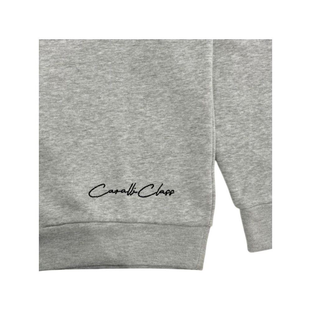 Cavalli Class Gray Cotton Women Hoodie CA-24773-XS