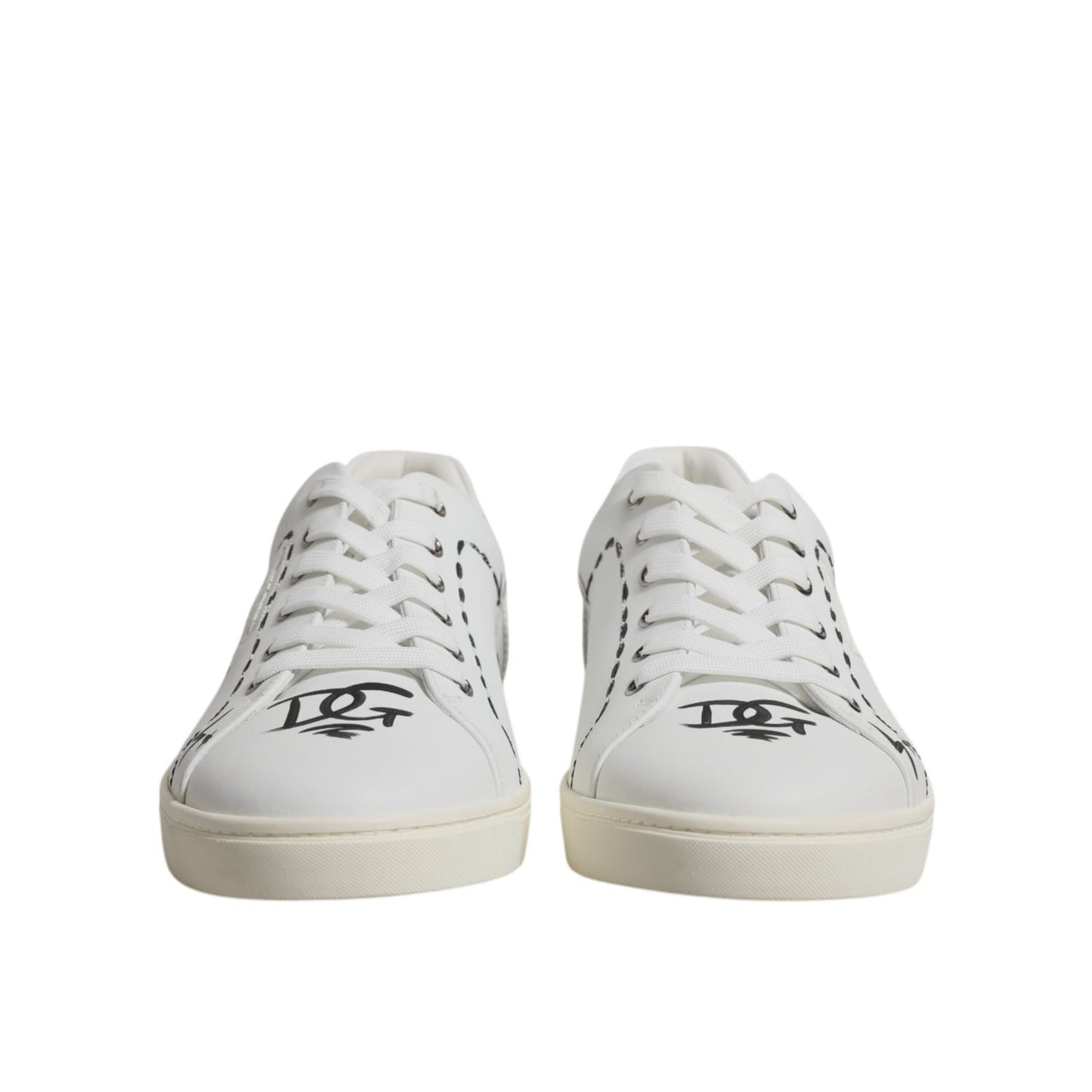 Dolce & Gabbana White Leather Milano Low Top Sneakers Shoes